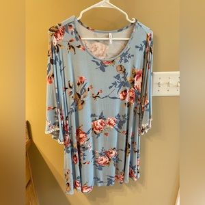 Blue floral shirt